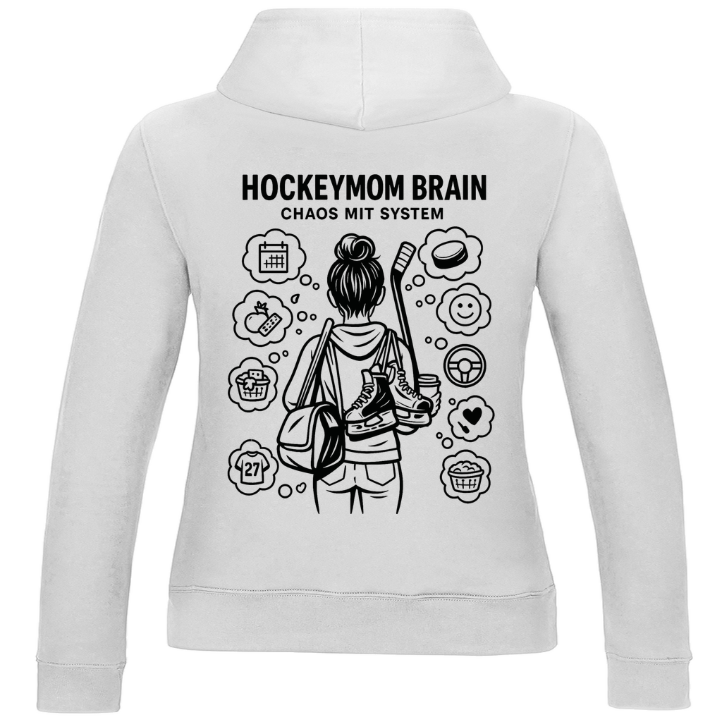 Ladies Hoodie HOCKEYMOM BRAIN (front&back)