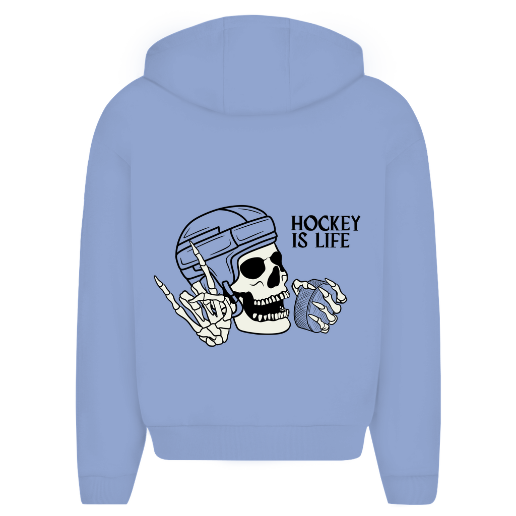 Oversize Zipper HOCKEY IS LIFE (front&back)