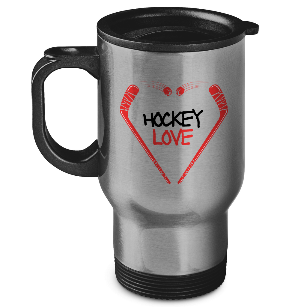 Edelstahl-Thermobecher HOCKEYLOVE STICKHEART