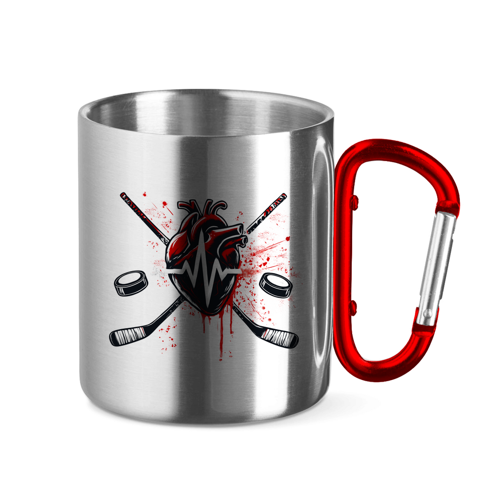 Edelstahltasse HOCKEY HEARTBEAT