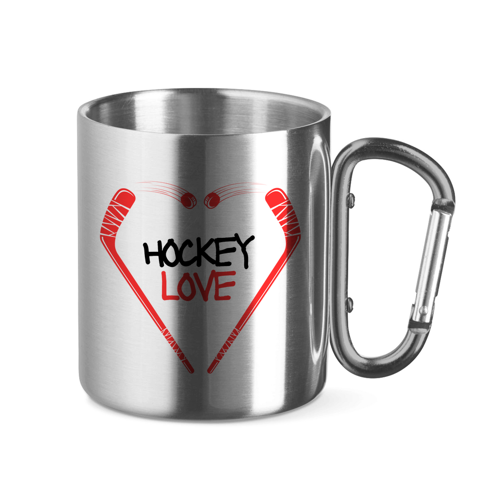 Edelstahltasse HOCKEYLOVE STICKHEART