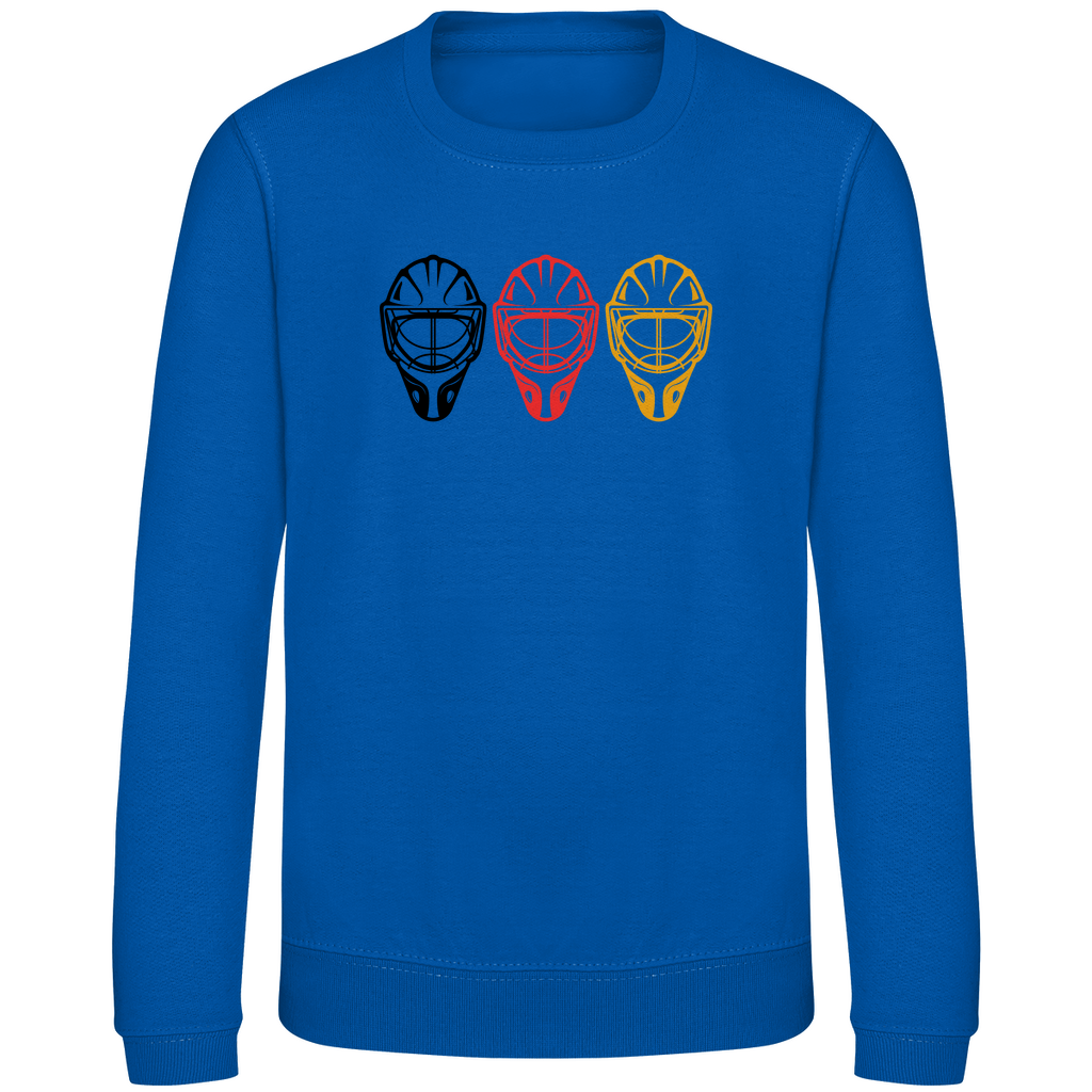 Kids Sweatshirt TEAM GOALIE MASKE SCHWARZ-ROT-GOLD