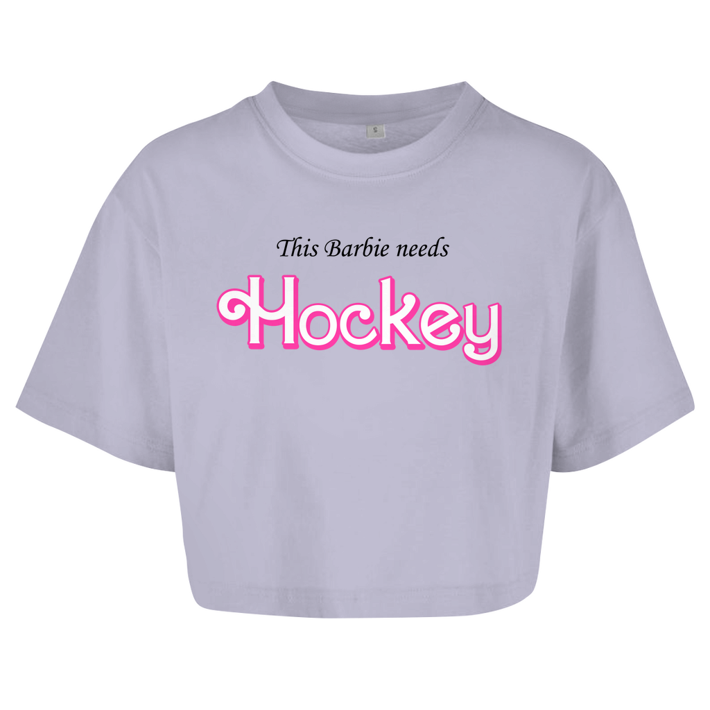 Ladies Crop Top BARBIE NEEDS HOCKEY