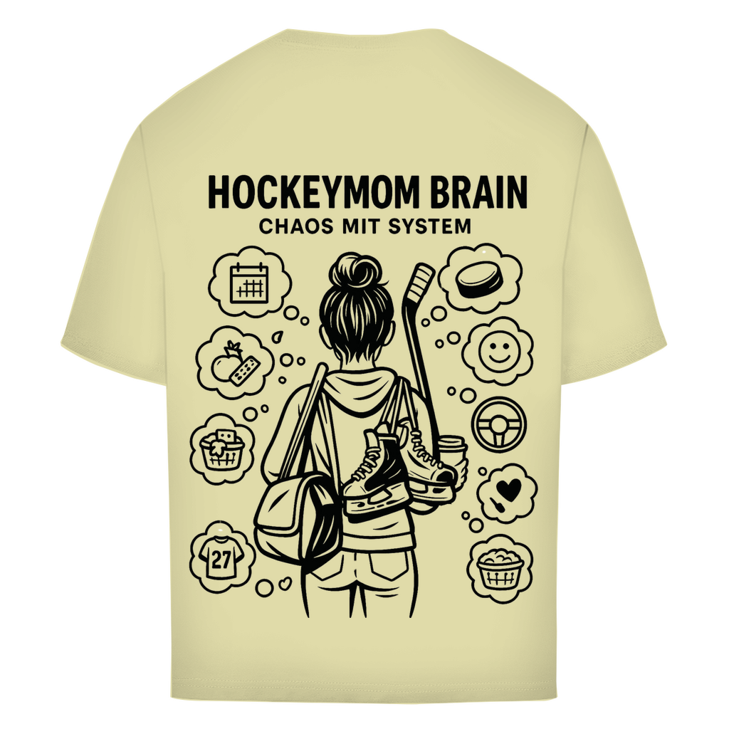 Oversize T-Shirt HOCKEYMOM BRAIN (front&back)