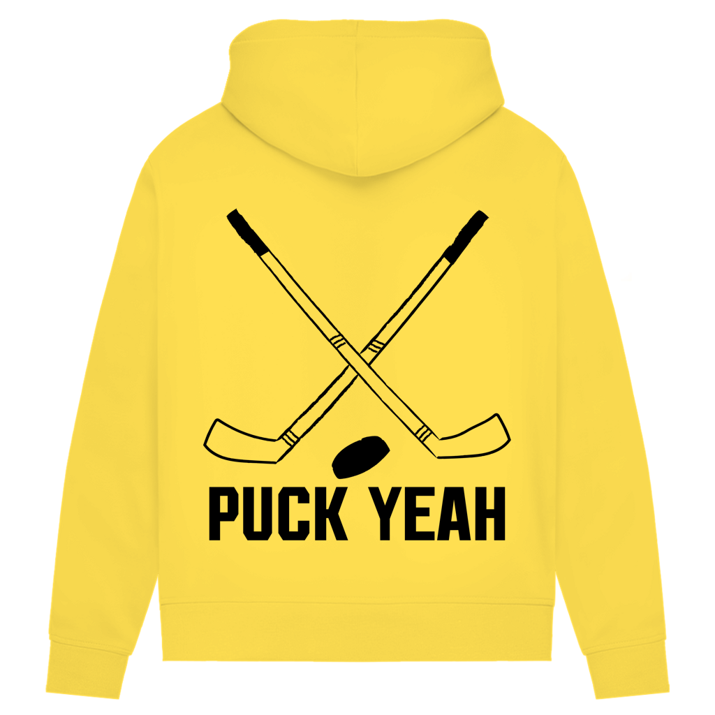 Damen Premium Hoodie PUCK YEAH (front&back)