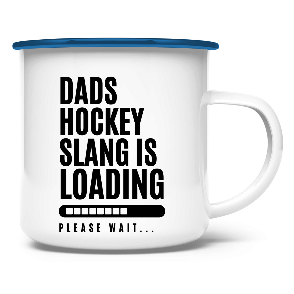Emaille Tasse HOCKEYDADS SLOGAN