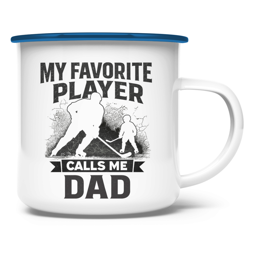 Emaille Tasse HOCKEYDAD FAVORITE PLAYER