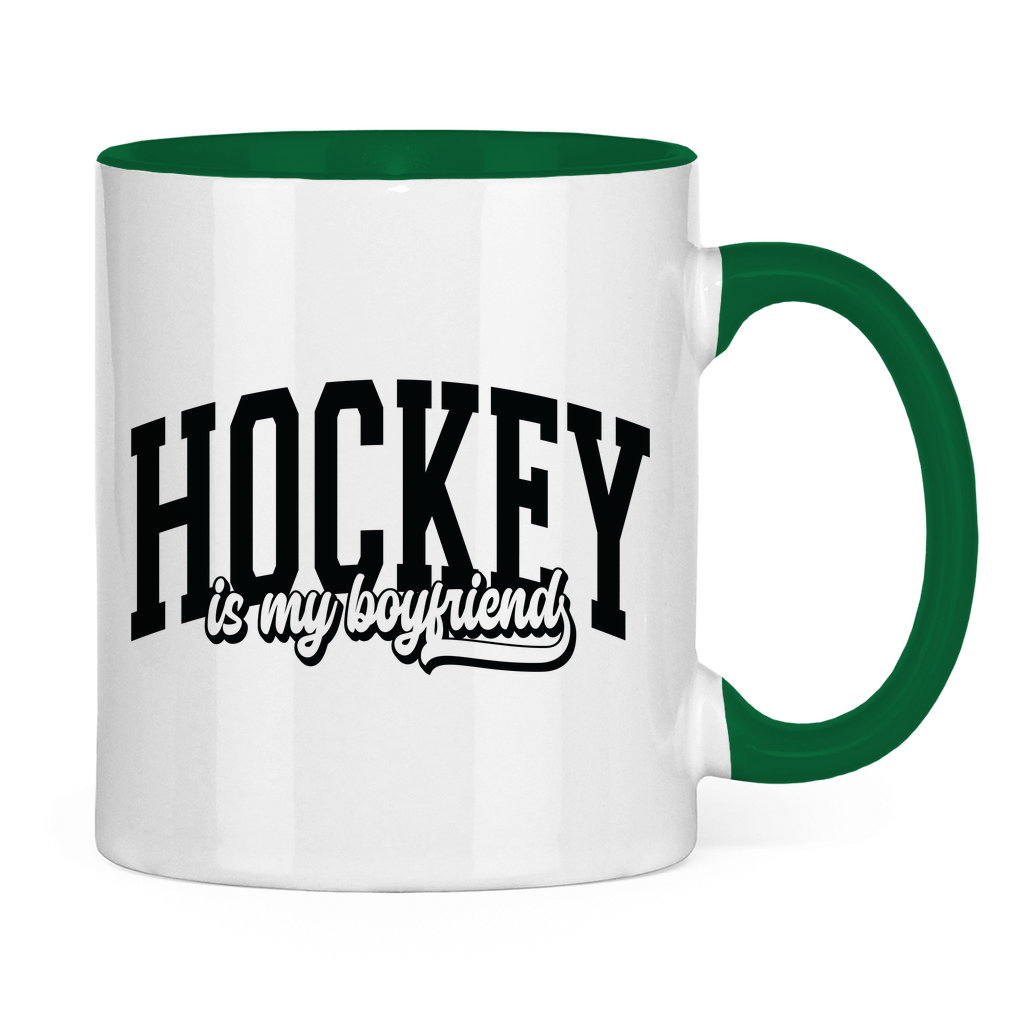 Tasse zweifarbig HOCKEY IS MY BOYFRIEND