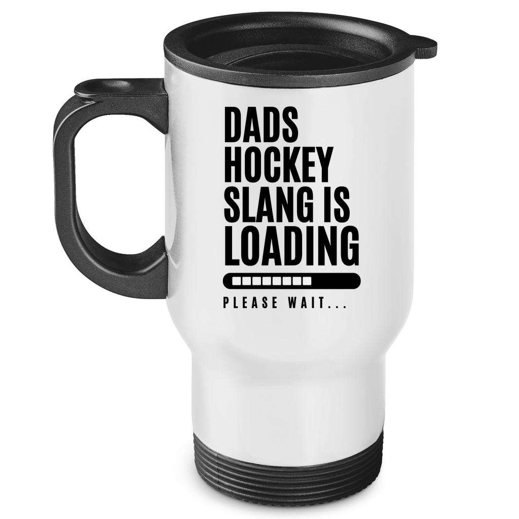 Edelstahl-Thermobecher HOCKEYDADS SLOGAN