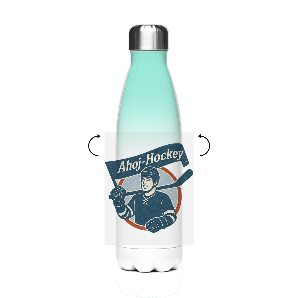Edelstahl-Thermoflasche AHOJ-HOCKEY VINTAGE