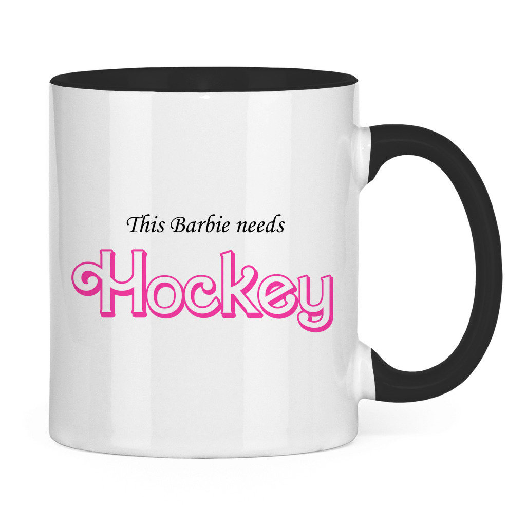 Tasse zweifarbig BARBIE NEEDS HOCKEY