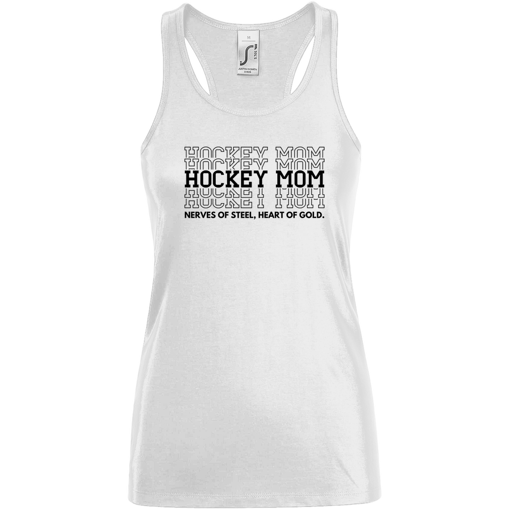 Ladies Tank Top HOCKEYMOM NERVES & HEART