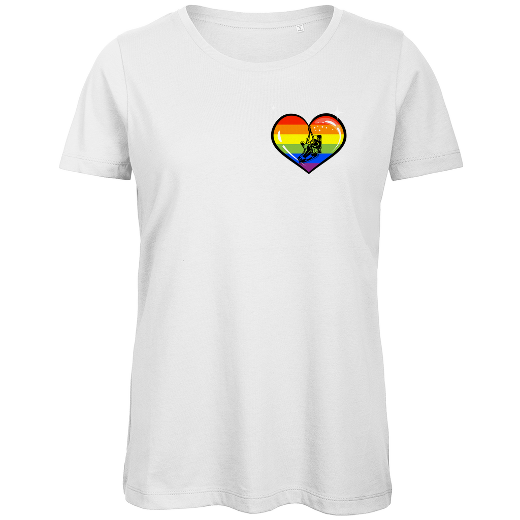 Ladies T-Shirt RAINBOW SKATE HEART