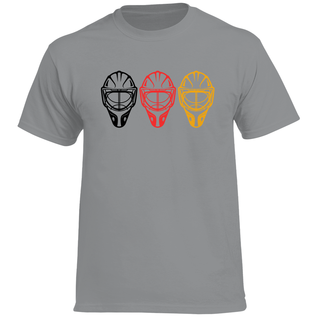 T-Shirt TEAM GOALIE MASKE SCHWARZ-ROT-GOLD