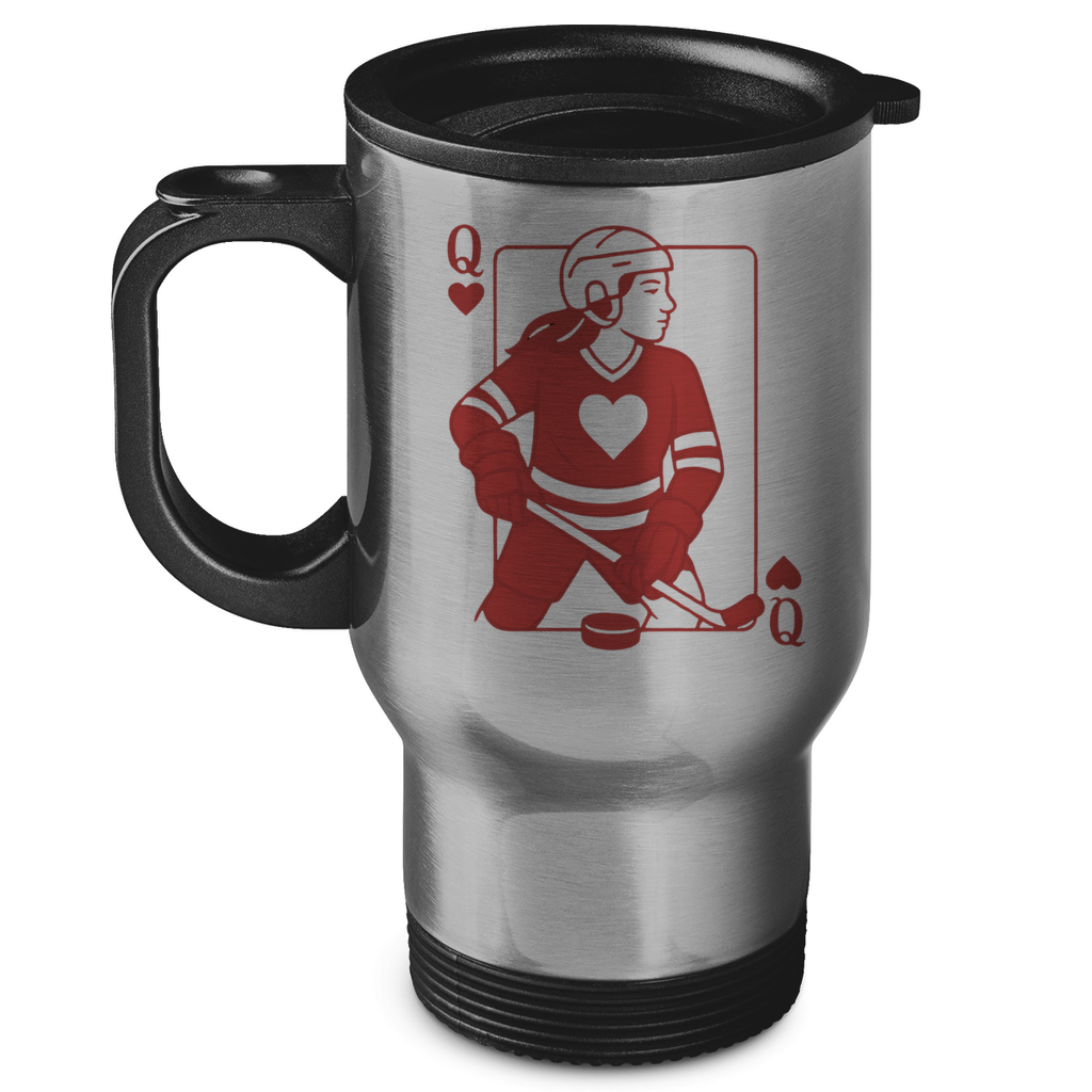 Edelstahl-Thermobecher HOCKEY HERZKÖNIGIN