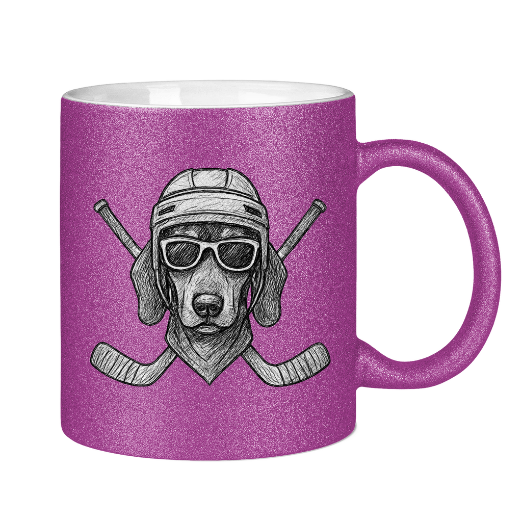 Glitzertasse COOL HOCKEYDOG