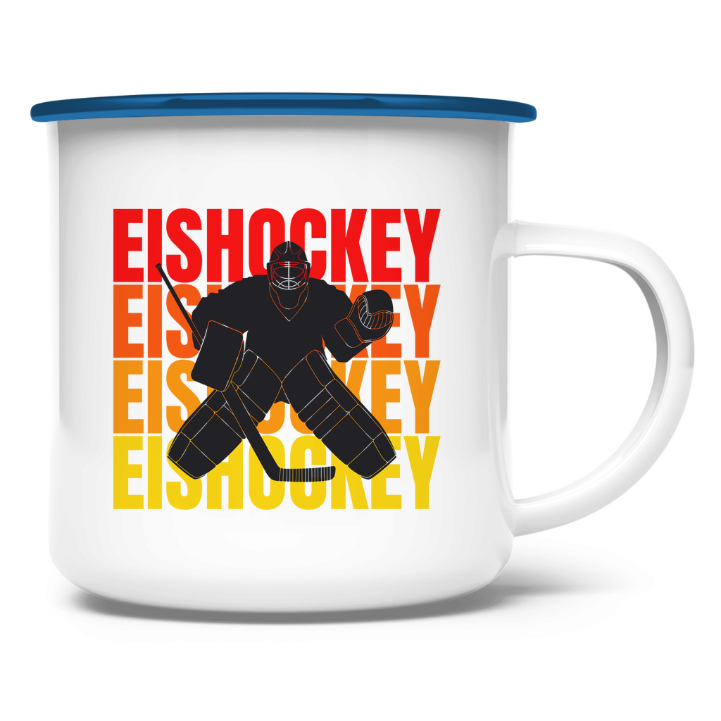 Emaille Tasse EISHOCKEY GOALIE