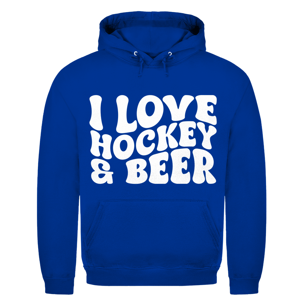 Unisex Hoodie I LOVE HOCKEY & BEER