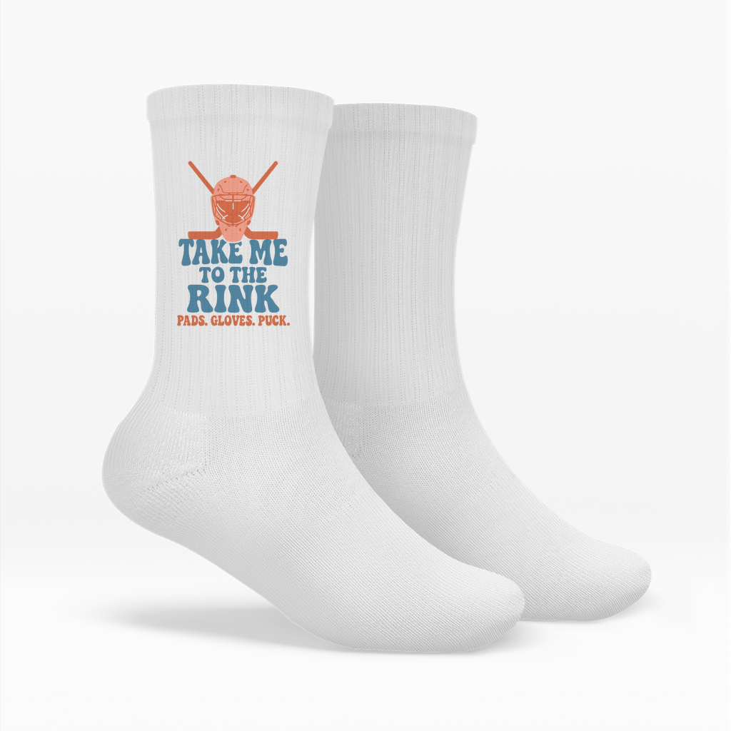 Socken TAKE ME TO THE RINK GOALIE