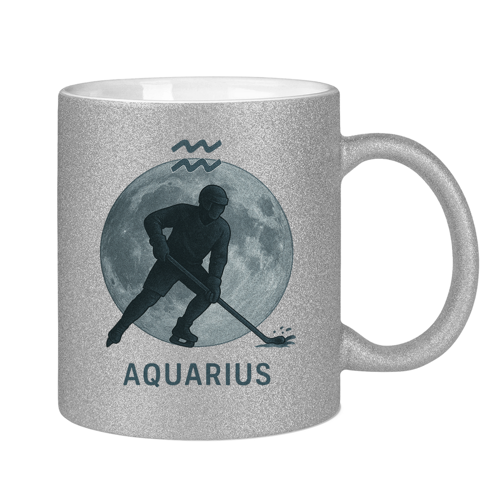 Glitzertasse STERNZEICHEN AQUARIUS / WASSERMANN