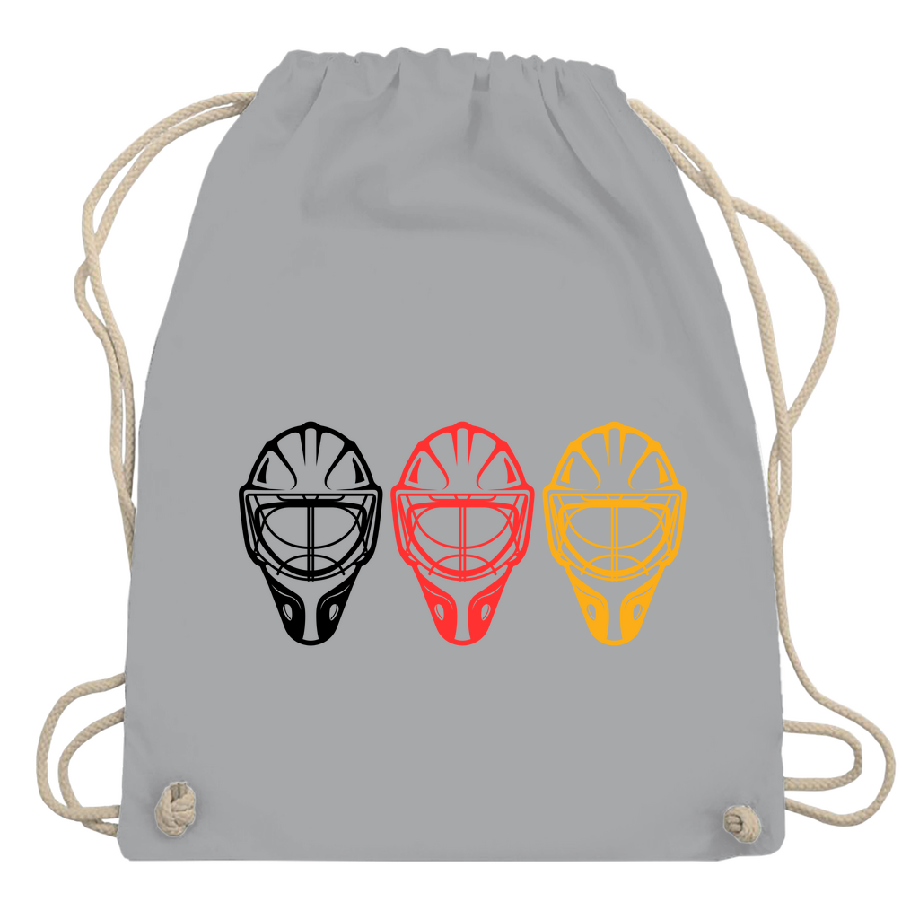 Turnbeutel GOALIE MASKE SCHWARZ-ROT-GOLD
