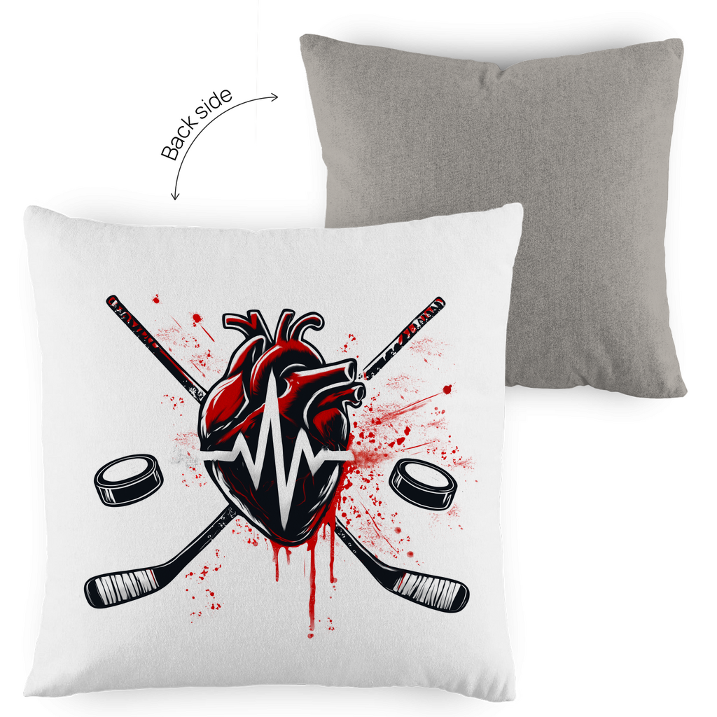 Kopfkissen zweifarbig HOCKEY HEARTBEAT