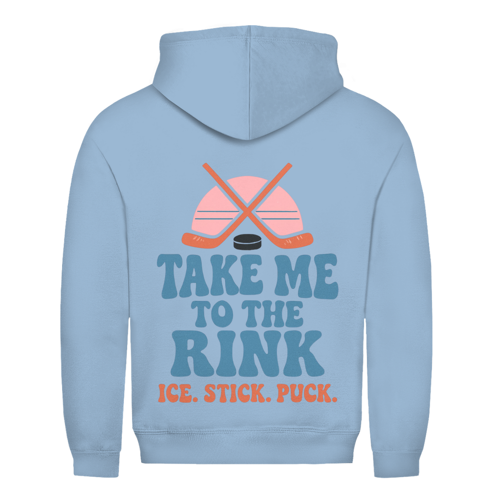 Unisex Hoodie TAKE ME TO THE RINK (back)