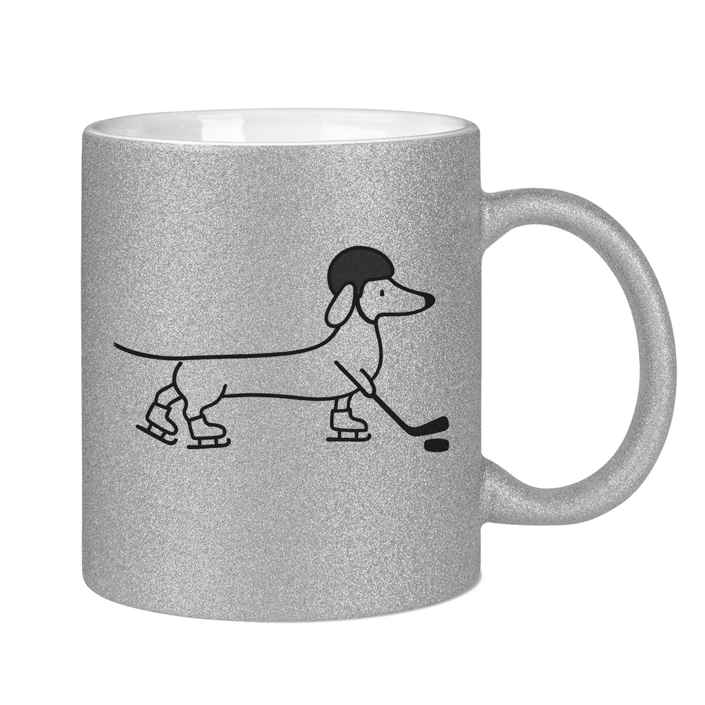 Glitzertasse HOCKEY DACKEL