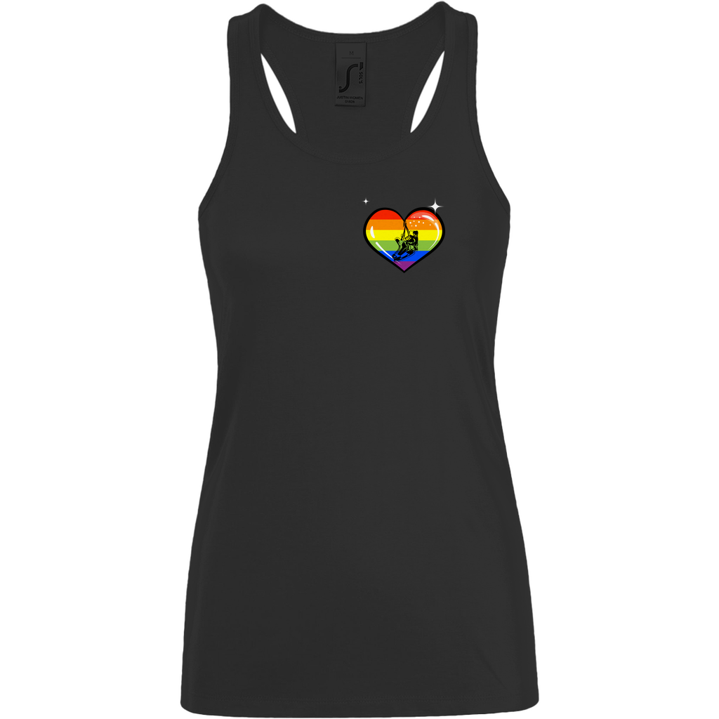 Ladies Tank Top RAINBOW SKATE HEART