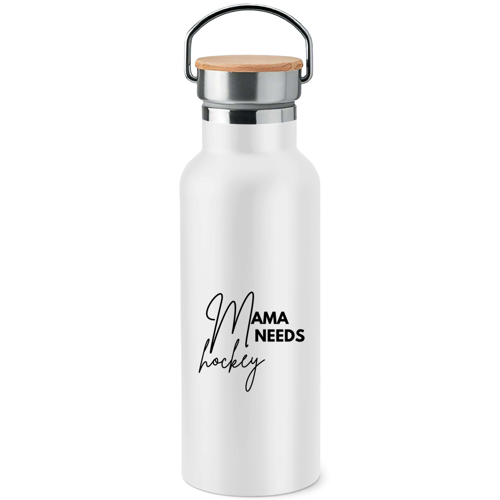 Edelstahl-Trinkflasche MAMA NEEDS HOCKEY