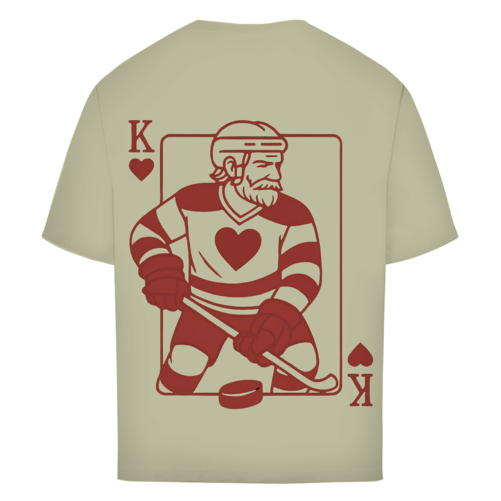 Oversize T-Shirt HOCKEY HERZKÖNIG (front&back)