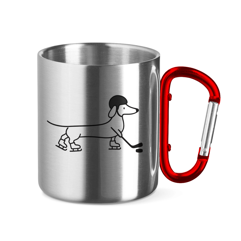 Edelstahltasse HOCKEY DACKEL