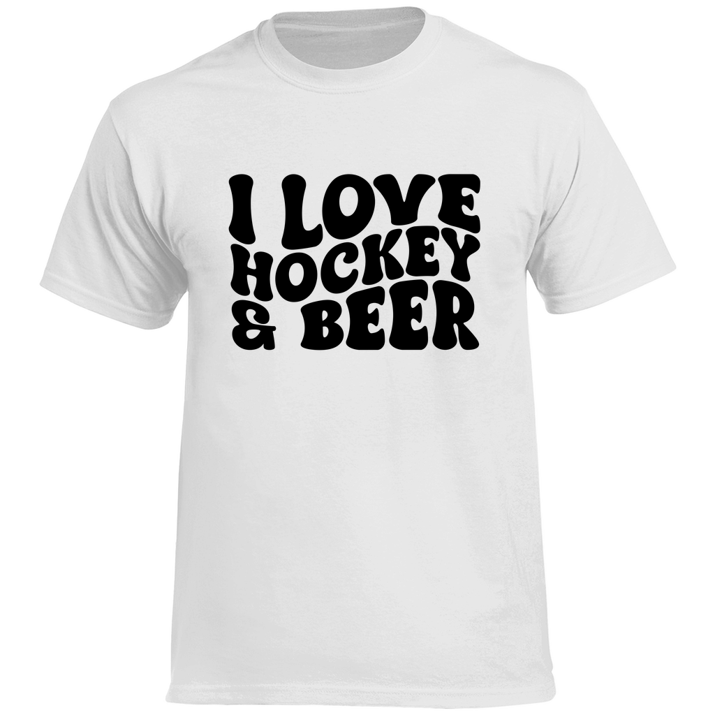 T-Shirt I LOVE HOCKEY & BEER