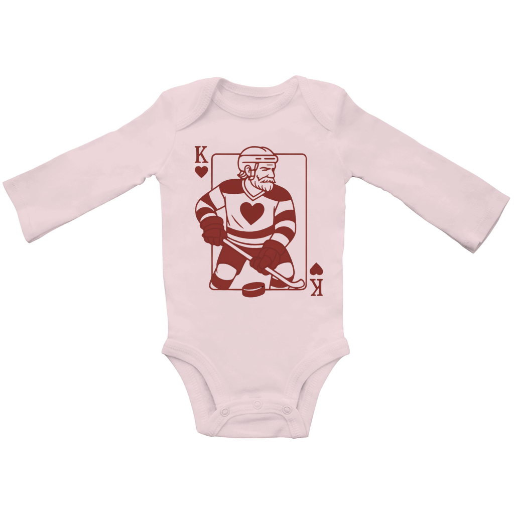 Babybody Langarm HOCKEY HERZKÖNIG