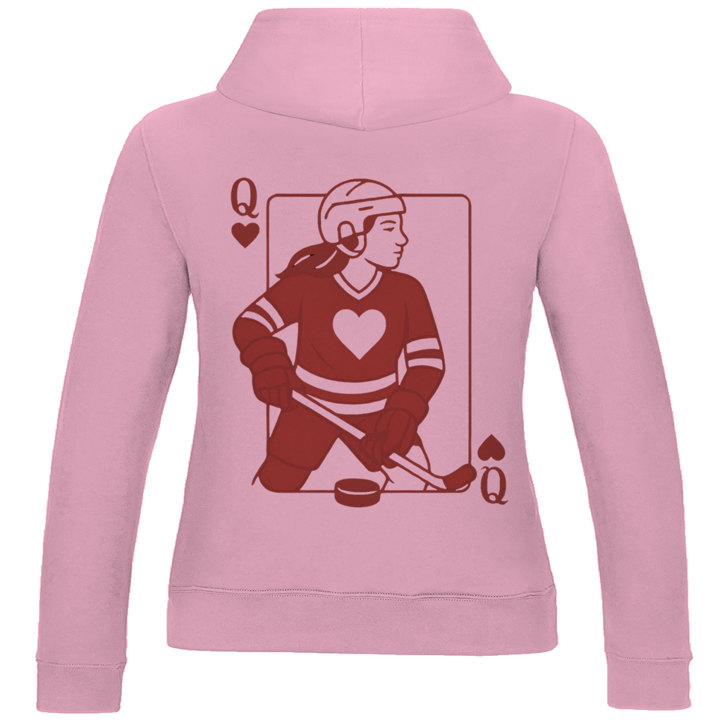Ladies Hoodie HOCKEY HERZKÖNIGIN (front&back)