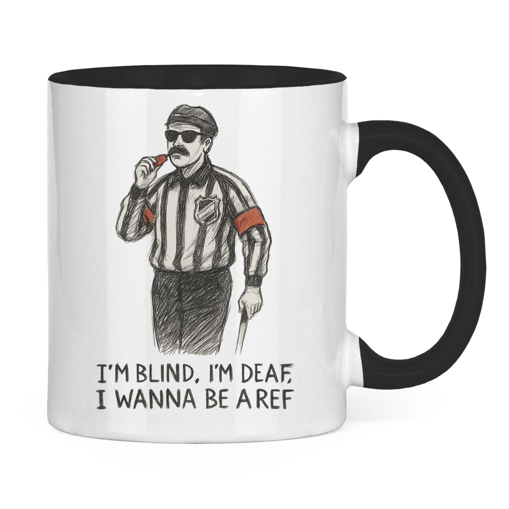 Tasse zweifarbig WANNA BE A REF