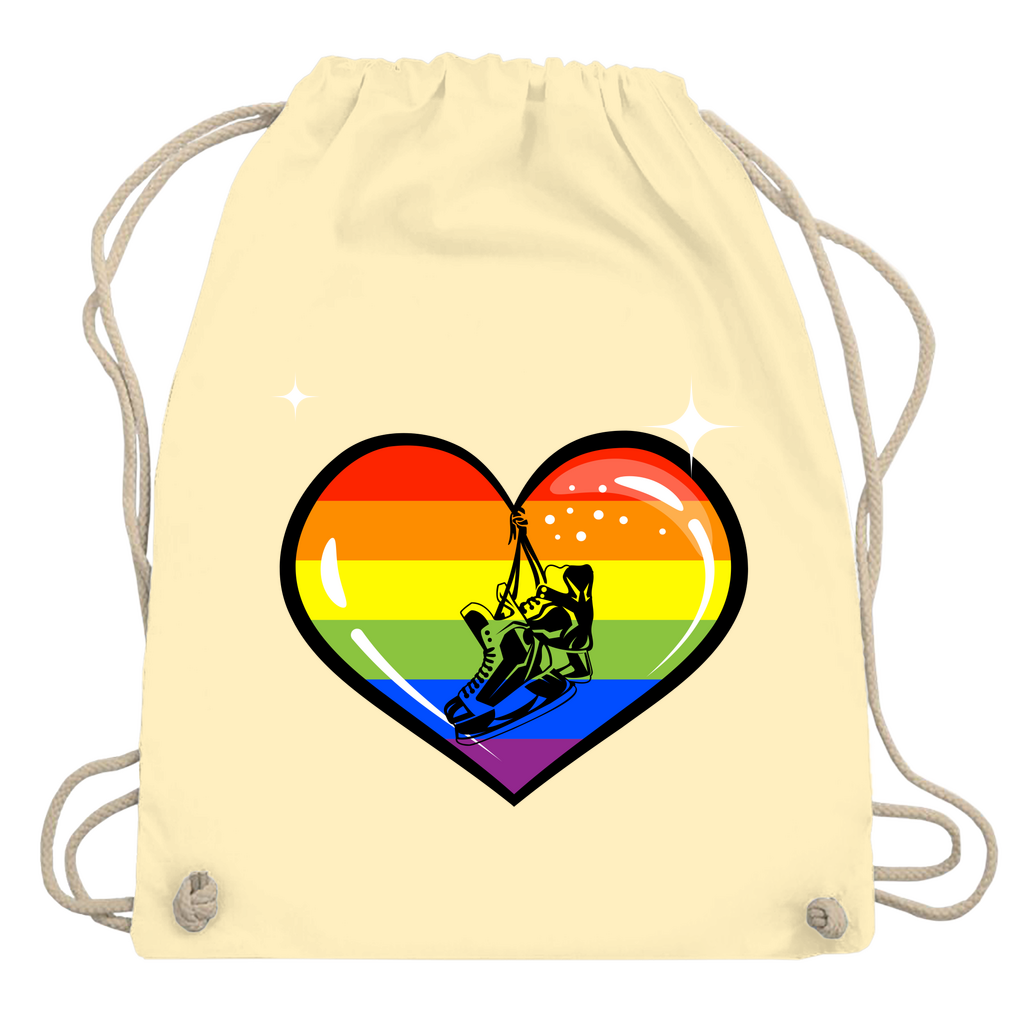 Turnbeutel RAINBOW SKATE HEART