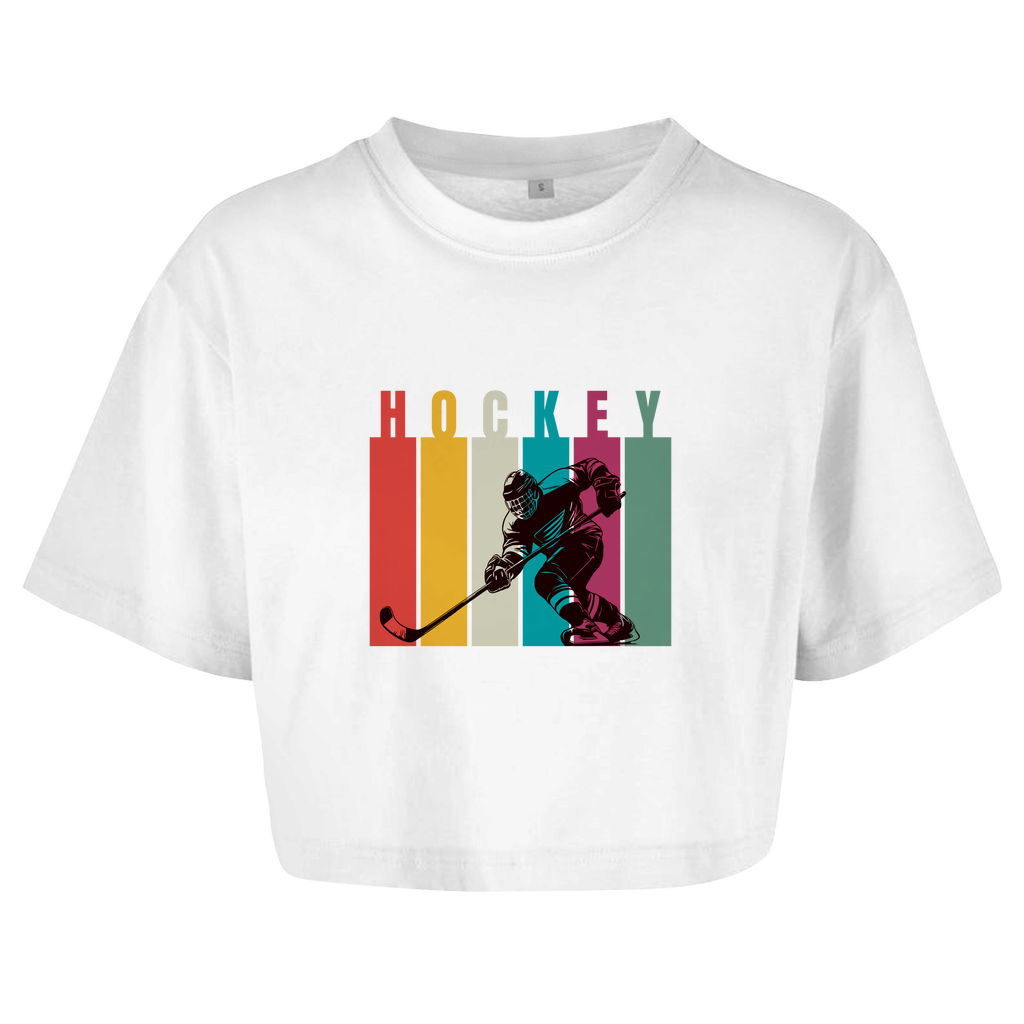 Ladies Crop Top COLOURFUL HOCKEYPLAYER
