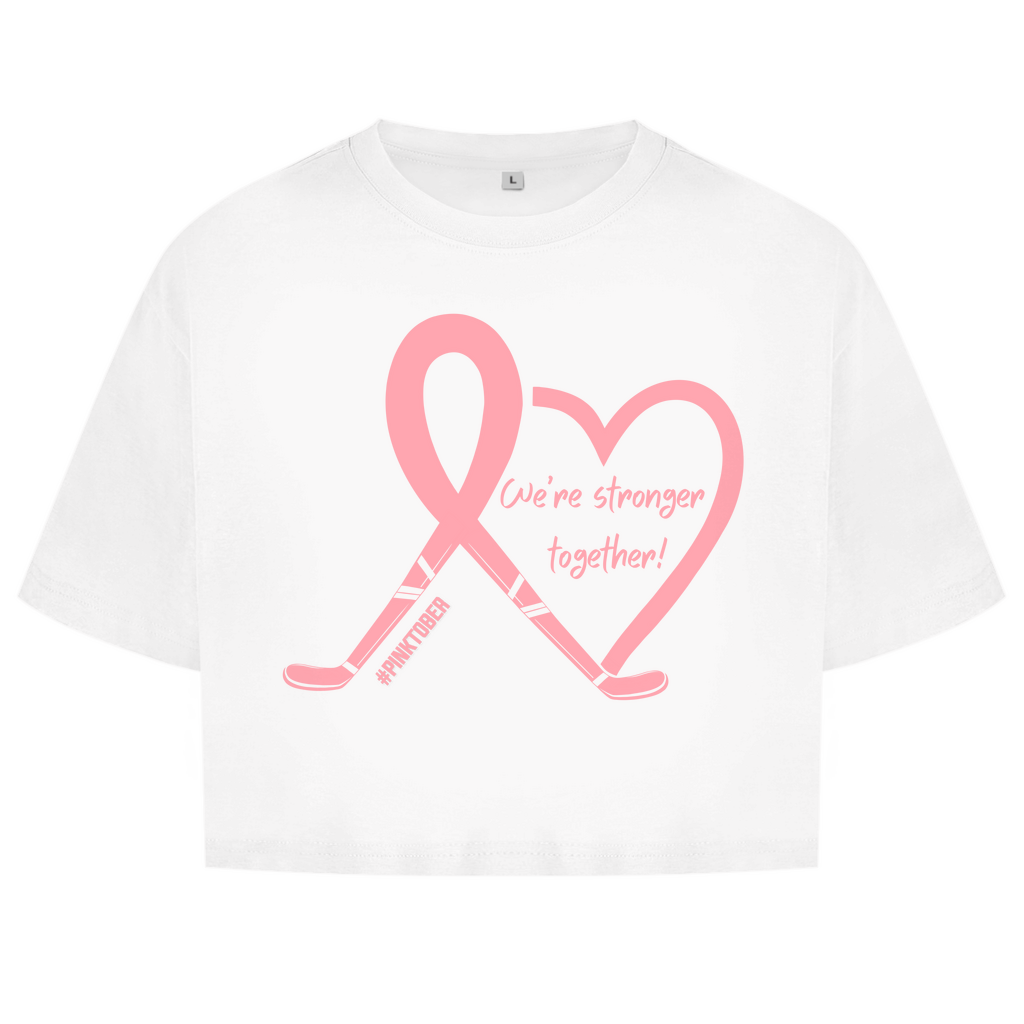 Ladies Crop Top PINKTOBER STRONGER TOGETHER