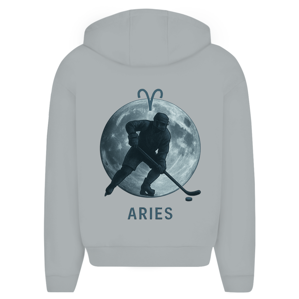 Oversize Zipper STERNZEICHEN ARIES / WIDDER (front&back)