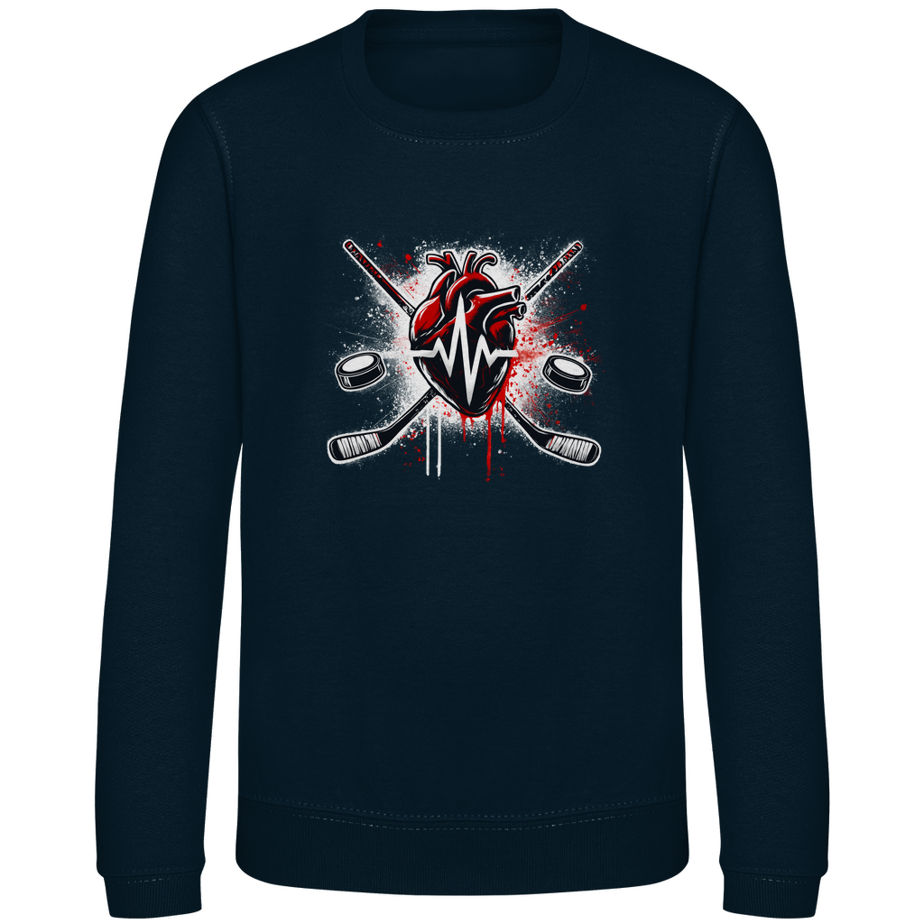 Kids Sweatshirt HOCKEY HEARTBEAT