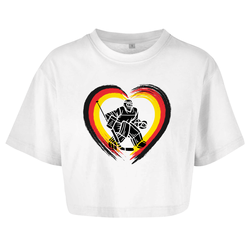 Ladies Crop Top HEART GERMANY GOALIE