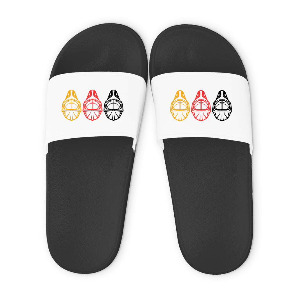 Badelatschen GOALIE MASKE SCHWARZ-ROT-GOLD