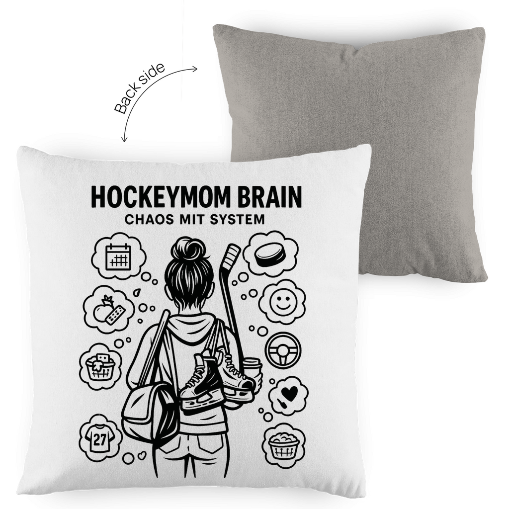 Kopfkissen zweifarbig HOCKEYMOM BRAIN