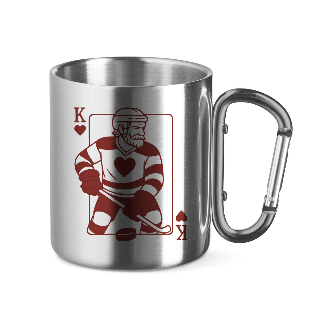 Edelstahltasse HOCKEY HERZKÖNIG