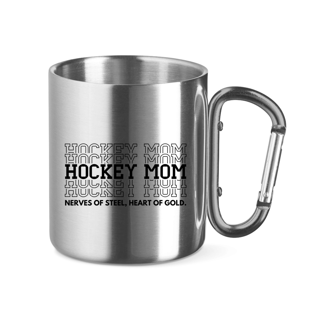Edelstahltasse HOCKEYMOM NERVES & HEART