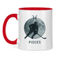 Tasse zweifarbig STERNZEICHEN PISCES / FISCH