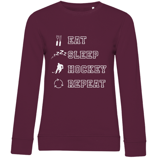 Ladies Sweatshirt EAT, SLEEP REPEAT