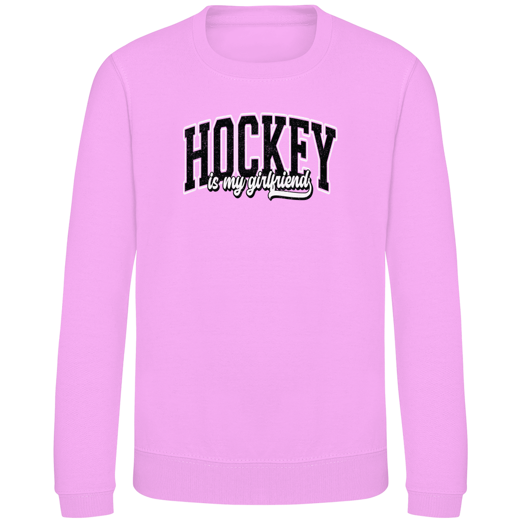 Kids Sweatshirt HOCKEY IS MY GIRLFRIEND