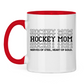 Tasse zweifarbig HOCKEYMOM NERVES & HEART